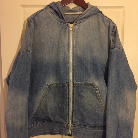 Fear of God | Jackets & Coats | Denim Hooded Jacket Fog Sample | Poshmark